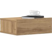 Pack 2 uds mesitas de noche | mesilla de noche flotantes roble artesanal 40x32x15cm cfw32802