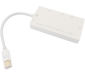 Adaptador de minidisplayport a vga audio hdmi dvi blanco