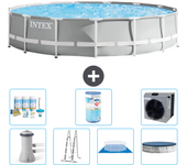 Paquete de piscina - intex - alrededor - 457x457x107 cm + accesorios a2243