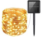 Guirnalda de luces solares, 10 m, 100 led, 8 modos, protección ip65, apta para árboles de navidad, jardines, balcones, decoraciones