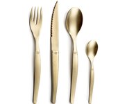Lou laguiole set de cubiertos de 16 piezas jet stonewash champán