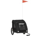 Remolque de bicicleta mascotas hierro tela oxford negro cfw95197