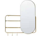 Beliani espejo brion 72 cm 80 cm metal dorado