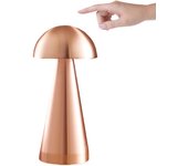 Lámpara de mesa recargable y táctil, luz de noche portátil, ideal para dormitorio y bar [bronce]