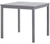 Mesa de jardín de madera maciza de acacia gris 80x80x74 cm