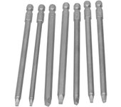 7 puntas de destornillador eléctricas cuadradas de acero al cromo vanadio con mango hexagonal de 150 mm + 1 funda