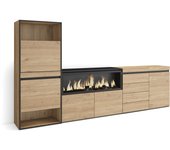 Amueblate online, zapatero, armario zapatos botas,dormitorio, habitación, chimenea eléctrica, cómoda, cajonera, roble