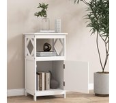 Mueble de baño de almacenamiento con puerta y estante, armario de esquina independiente para cuarto de baño, sala de estar, blanco