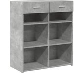 Aparador | aparador de comedor | armario de cocina de madera contrachapada gris hormigón 80x42,5x93 cm cfw75768