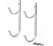 Gancho multifuncional, soporte de aluminio para accesorios de piscina, poste de montaje en pared horizontal para montaje en pared, 2 palos