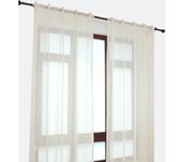 Cortina de lino con trabillas ocultas 140*260cm beige-individual