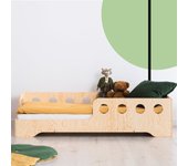 Cama 90x190 entrada por la izquierda con somier sacha madera