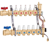 Conexión de colector premontada 1 1/4 f, 11 salidas 3/4 m caleffi 6687m5s1