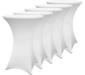 Lote de 5 fundas blancas para mesa alta plegable ø 70 cm 105 cm