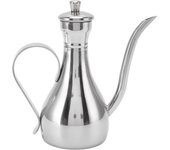Botella dispensadora de aceite, olla colador de aceite de acero inoxidable 304, botella de condimento para vinagre con tapa, antigoteo, a prueba de fu