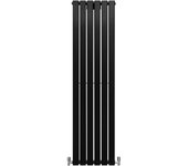 Radiadores de panel plano diseñador 1600x420mm negro mate calefacción central calefactor horizontal montaje pared para