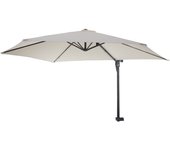 Sombrilla de pared para balcón terraza con poste basculante 3m poliéster aluminio/acero 9kg color crema 04_0005634