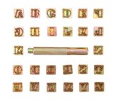 Juego de punzones para sellos de metal de 13 mm, diseño vintage, alfabeto, 26 letras, herramienta para troqueles, manualidades