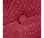 Dhome cabecero de lino natural con botones y patas de madera cabezal tapizado cama dormitorio moderno top trending (rojo, 105cm)