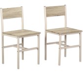 2 sillas de roble beige mod. portofino yelloo