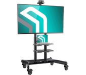 Onkron soporte tv ruedas pantalla 50-86, hasta 90.9 kg, vesa 800x500 - carrito tv altura ajustable ts1881-b negro
