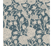 Papel pintado floral rosas azules