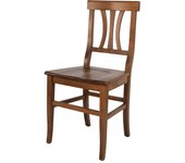 Tommychairs - silla arte povera para cocina y comedor, estructura en madera de haya color nuez y asiento en madera