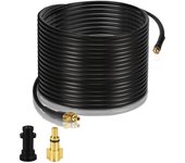 Manguera para limpiador de alta presión flexible descanso limpieza negra de 20 m limpieza