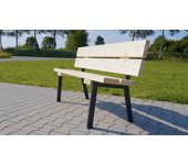 Banco de jardín marco negro - acero sk2 marco para banco de jardín - set de 2 unidades