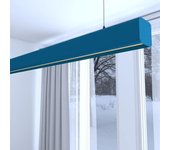 Lámpara lineal techo colgante azul 2 metros 6000k luz fría altura regulable