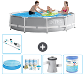 Paquete de piscina - intex - alrededor - 305x305x76 cm + accesorios a1839