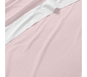 Juego de sábanas diseño 238 burrito blanco, 50% algodón - 50% poliéster ancho de 135 cm en color coral