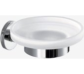 Inda - jabonera de pared touch cromo pulido / cristal esmerilado