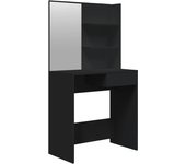 Tocador | mesa tocador | tocador de maquillaje con espejo negro 74,5x40x141 cm cfw64758