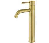 Valaz grifo de lavabo alto pica monomando redondo dorado envejecido serie jabalon