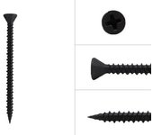 Tornillos para pladur acero fosfatado rosca gruesa 4,8 x 130 mm - 200 piezas