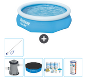 Paquete de piscina - bestway - alrededor - 305x305x76 cm + accesorios cb15