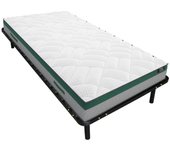 Pack colchón de muelles ensacados prestige de ysmee + somier de láminas - 90 x 190 cm