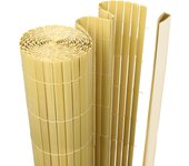 Canisse de pvc, pantalla de jardín, piscinas, valla de pvc resistente a los rayos uv, bambú 120 x 600cm