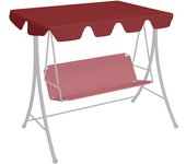 Vidaxl dosel de repuesto columpio jardín rojo tinto 150/130x105/70 cm