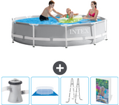 Paquete de piscina - intex - alrededor - 305x305x76 cm + accesorios cb106