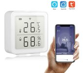 Termómetro inalámbrico tuya wifi, sensor inteligente de temperatura y humedad, compatible con alexa y google home.