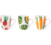 12x taza h&h horto porcelana decorada forma redondeada cc 280