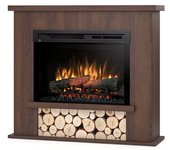 Tula - chimenea de suelo eléctrica independiente con led - roble - 26' - 100 x 88 x 28