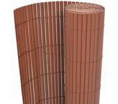 Vidaxl valla de jardín de doble cara marrón pvc 90x300 cm