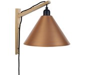 Aplique tosel kran cône metal arqueado natural d30 x h30 cm