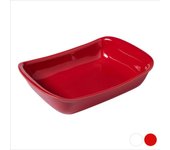 Fuente para horno pyrex supreme blanco cerámica (26 x 18 cm) rojo