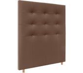 Dhome cabecero capitoné hasta el suelo cabezal 8cm tapizado polipiel para cama dormitorio (105cm, arcilla)