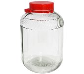 Tarro de vidrio con asa y doble tapa, bote con boca ancha, frasco, recipiente para almacenar conservas, encurtidos, salazones, pepinillos - 40 x 25 cm