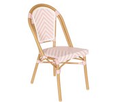 Silla de jardín de aluminio y ratán